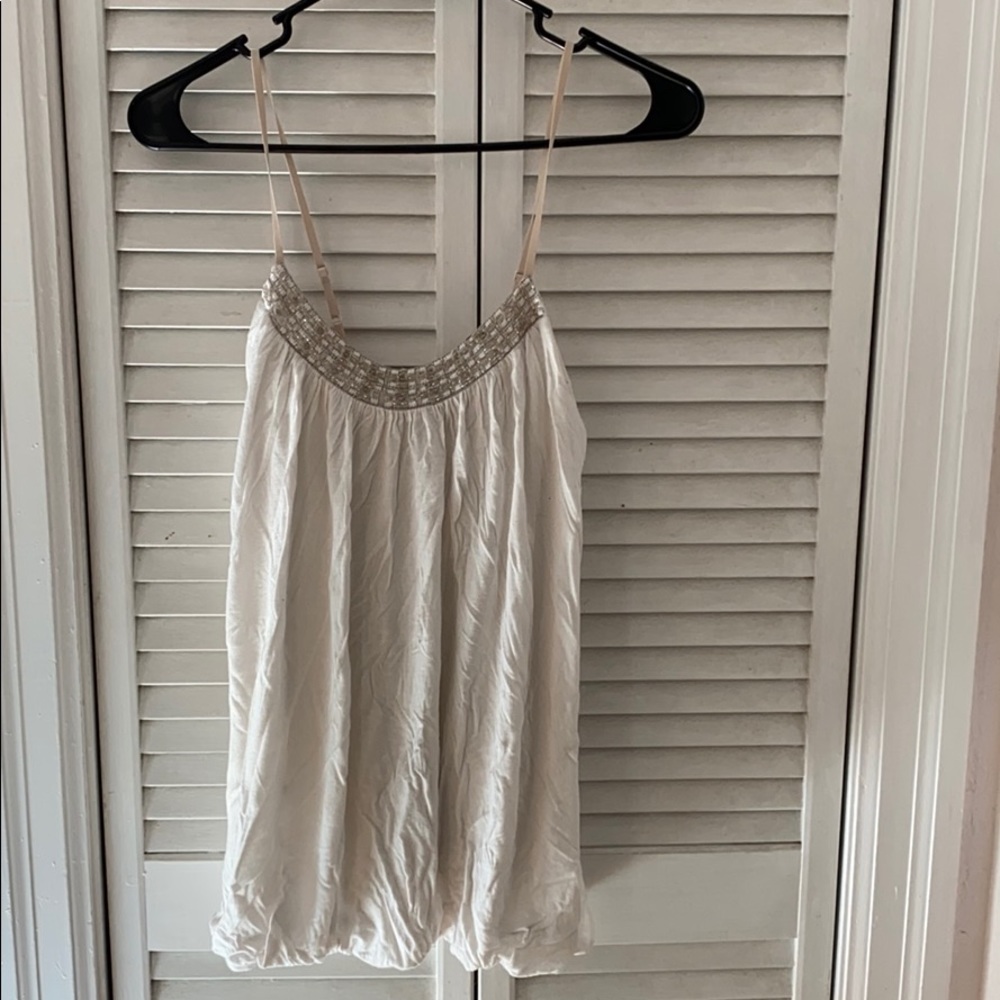 White sequins top